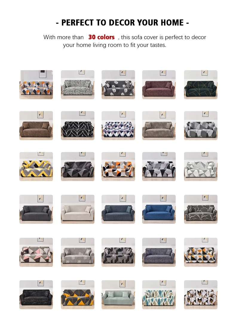Coolazy Stretch Plaid Sofa Slipcover Elastic Sofa Covers for Living Room funda sofa Chair Couch Cover Home Decor 1/2/3/4-seater - immagine 44