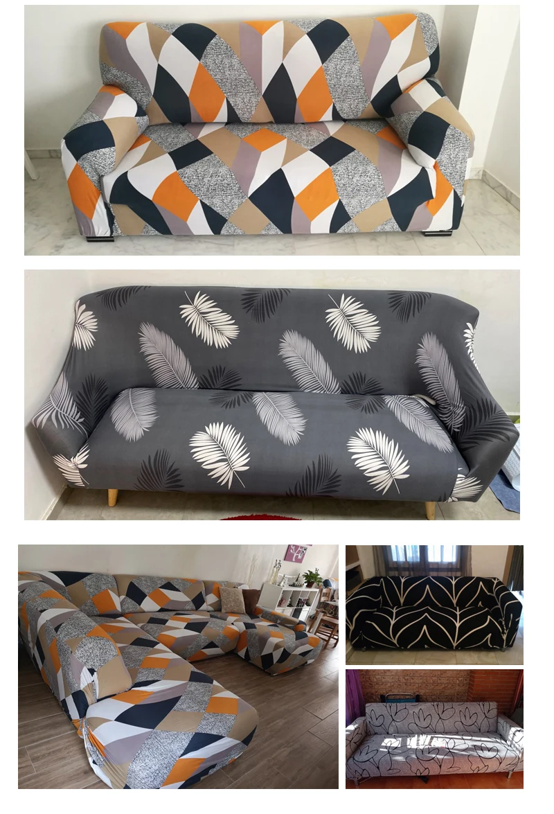 Coolazy Stretch Plaid Sofa Slipcover Elastic Sofa Covers for Living Room funda sofa Chair Couch Cover Home Decor 1/2/3/4-seater - immagine 51