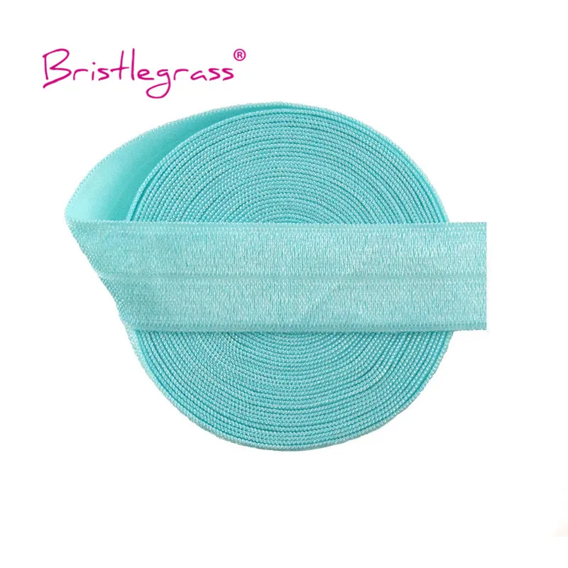 BRISTLEGRASS 50 100 Yard by Roll 3/4" 20mm Solid Shiny FOE Fold Over Elastics Spandex Satin Band Headband Dress Sewing Lace Trim - immagine 61