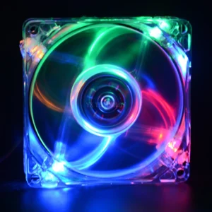 SZYTF  8025 GDT Green Red Bule Four color LED PC Computer Case Brushless Cooling Fan 80mm 8080x25mm 8025S DC 12V 3/4Pin Cooler