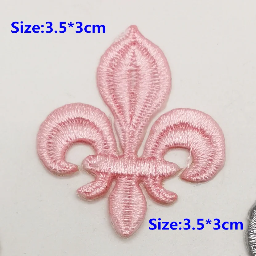 5 Pieces Iron On Patches Gold Embroidery Flower Appliqued Christmas Fleur De Lis Flower 3D Lotus Appliques 10-8.5cm/3.5*3cm - immagine 16