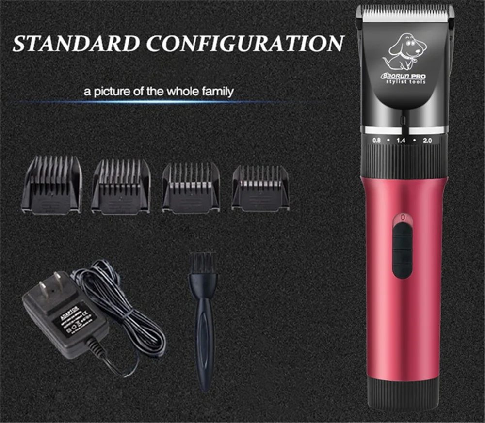 BaoRun P6 Professional Dog Hair Trimmer Rechargeable Pet Cat Grooming Clipper Shaver Low-noise Electric Cutters Haircut Machine - immagine 19