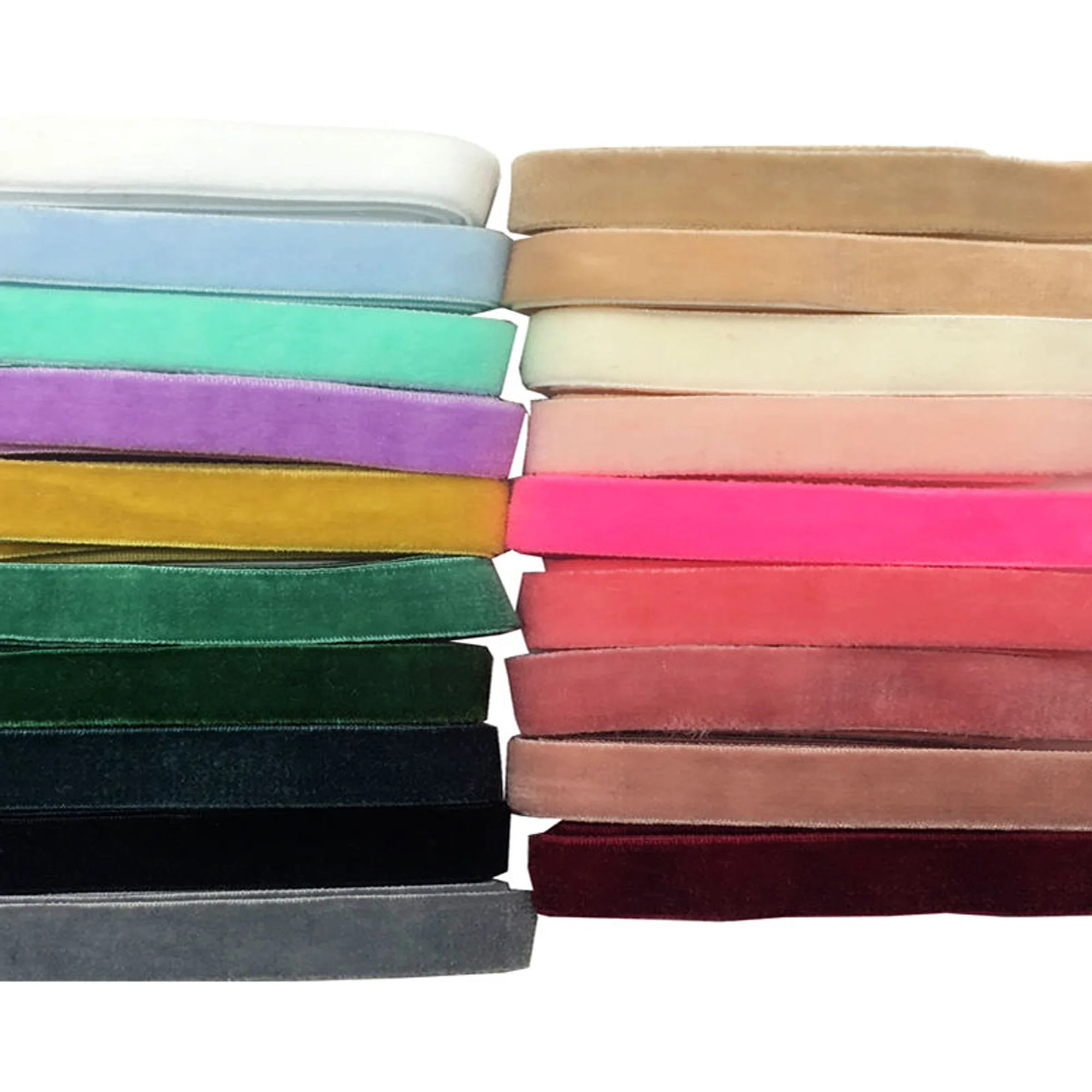 10 Yards 1cm Soft Velvet Elastic Ribbon For DIY Sewing Headband Clips Bow Wedding Christmas Decoration 23 Colors - immagine 32